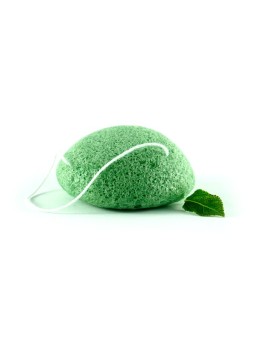 ESPONJA FACIAL DE FIBRA DE KONJAC Con ARCILLA VERDE