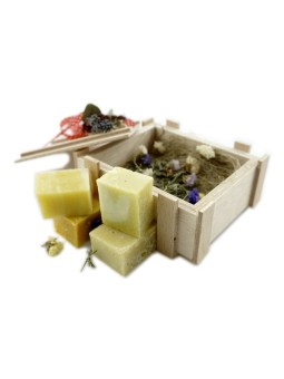 regalo caja madrea de jabones