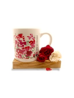 TAZA BOTÁNICA ROSA
